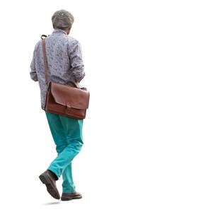 man in a colorful costume walking