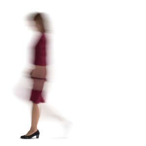 cut out motion blur woman walking