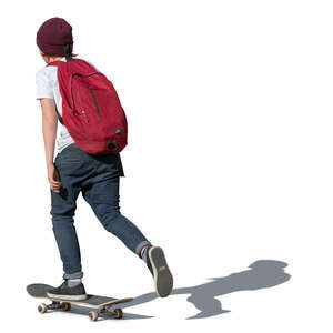 boy riding a skateboard