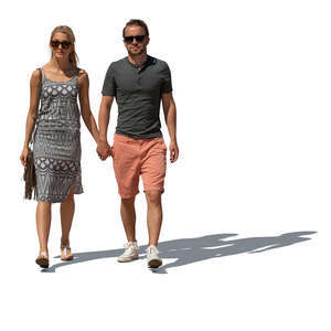 cut out couple walking hand in hand