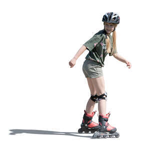 cut out little girl roller skating