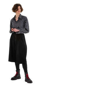 cut out young woman standing