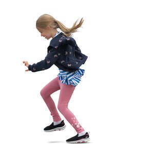 cut out little girl playing