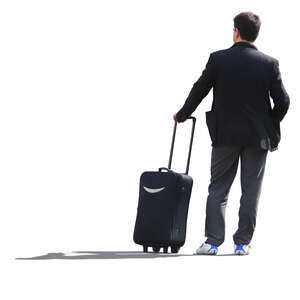 man with a suitcase standing