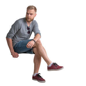 cut out man sitting