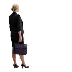 cut out businesswoman standing