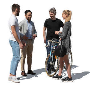 cut out group of people standing and talking