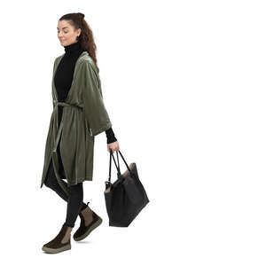 cut out woman walking