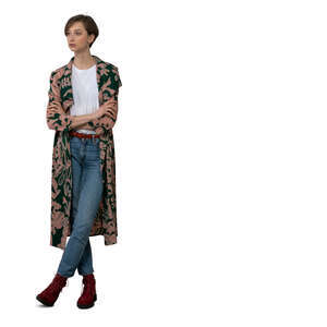 cut out woman standing