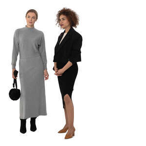 two cut out women standing
