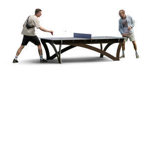 two men playing table tennis