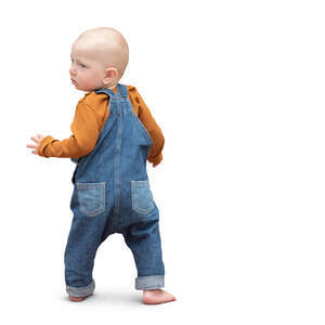 cut out little baby boy walking