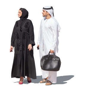 arab man and woman standing