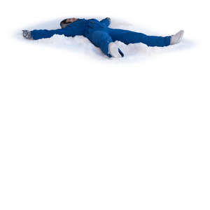 woman lying in the snow