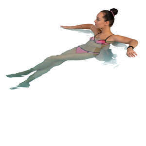 cut out woman lying in a hot tub