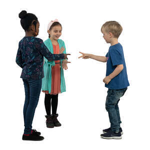 group of kids standing and playing