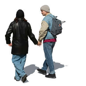 couple walking on a sunny autumn day