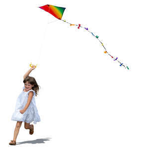 girl flying a kite