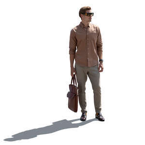 backlit man standing
