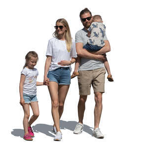 family walking hand in hand