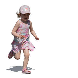 little girl running