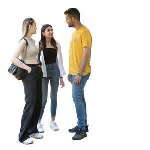 group of three people standing