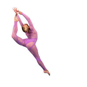 female acrobat jumping