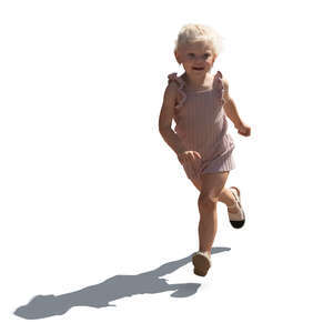 little backlit girl running