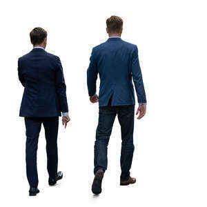 two men in suits walking