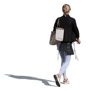 woman walking casually