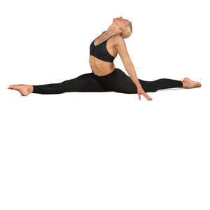 woman doing a split