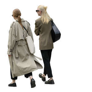 two women walking