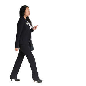asian businesswoman walking