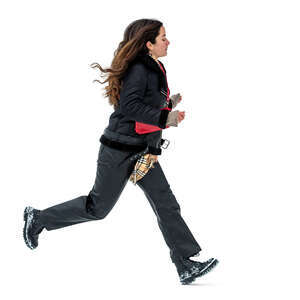 cut out woman running