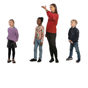 cut out teacher explaining smth to the kids