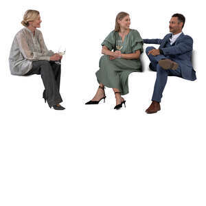 group of people at a party sitting and talking