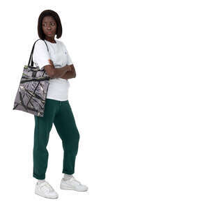 cut out black woman standing