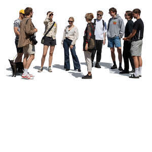 group of young people standing together