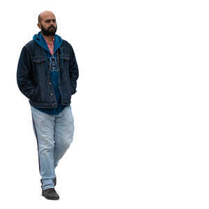 cut out indian man walking