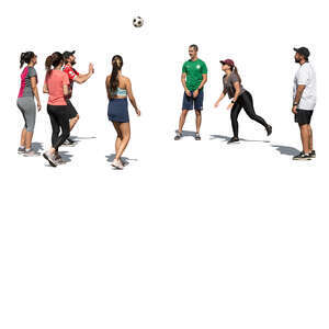 group of people playing volleyball