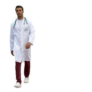 cut out doctor walking