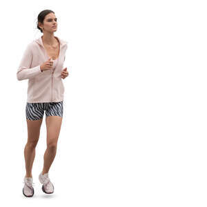 cut out woman jogging