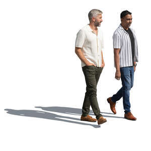 two men walking casually