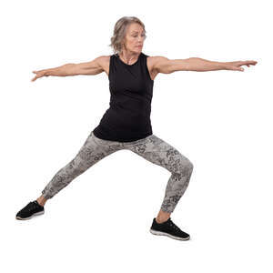 older woman doing workout