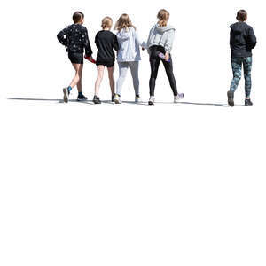 group of children walking
