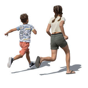two children running
