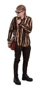 cut out cool young man standing