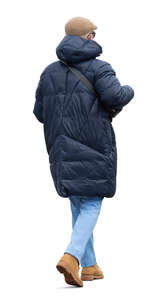 man in autumn walking