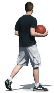 man playing basketball