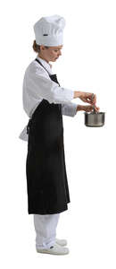 female chef working in the kitchen